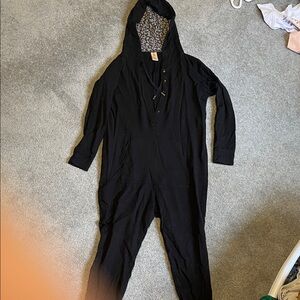 Smash + Tess Black and Gray Patterned Jumpsuit